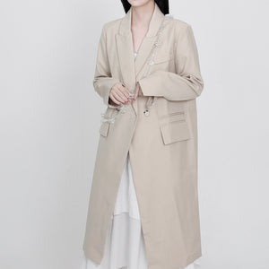 Autumn And Winter All-match Simple Neutral Mid-length Windbreaker