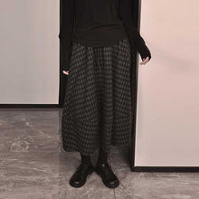 Load image into Gallery viewer, Women's Plaid Drawstring Midi Skirt

