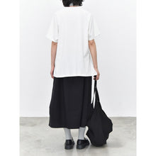 Load image into Gallery viewer, Raglan-sleeve T-shirt with An Irregular Hem

