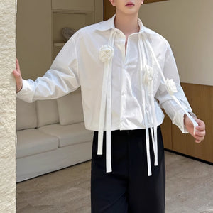 French 3D Rose Casual Shirt