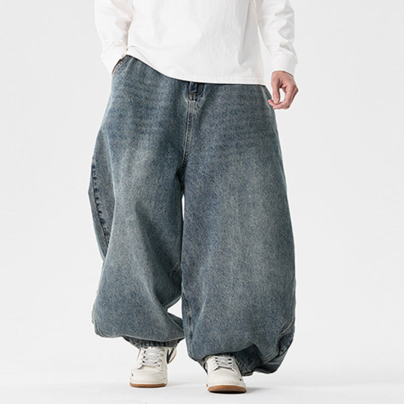 Retro Loose Straight Casual Wide-leg Pants