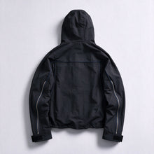 Load image into Gallery viewer, Contrast Piping Breathable Tech-Style Hooded Jacket with Side Zipper
