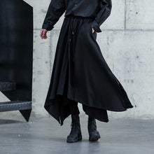 Load image into Gallery viewer, Drape Solid Color Irregular Culottes Hakama Pants
