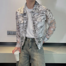 Load image into Gallery viewer, Vintage Jacquard Transparent Short Jacket
