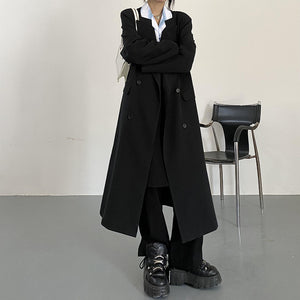 Vintage Mid-length Knee-length Suit Jacket