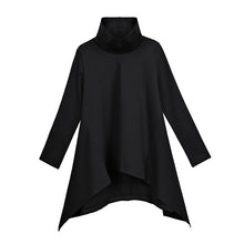 Load image into Gallery viewer, Women's Mid-length Turtleneck Swallowtail Hem Shirt
