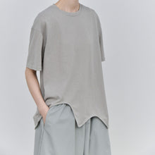 Load image into Gallery viewer, Irregular Wavy Hem Loose Pullover T-shirt

