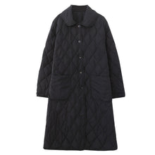 Load image into Gallery viewer, Loose Mid-length Diamond-patterned Coat
