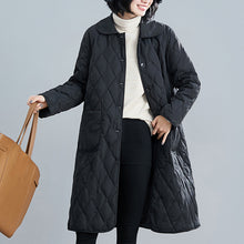 Load image into Gallery viewer, Loose Mid-length Diamond-patterned Coat
