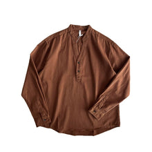 Load image into Gallery viewer, Breathable Cotton Stand Collar Long Sleeve Shirt Casual Top
