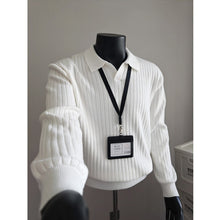 Load image into Gallery viewer, Seagull Collar Long-sleeved Knit Sweater

