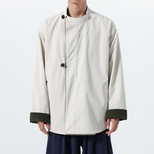 Load image into Gallery viewer, Reversible Stand Collar Frog Button Loose Hanfu Cardigan
