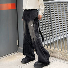 Load image into Gallery viewer, Washed Distressed Patchwork Deconstructed Jeans
