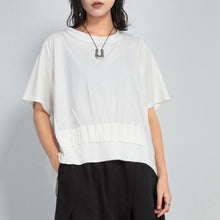 Load image into Gallery viewer, Loose Irregular Pleated Thin T-shirt
