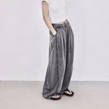 Load image into Gallery viewer, High-waisted Wide-leg Casual Curved Trousers
