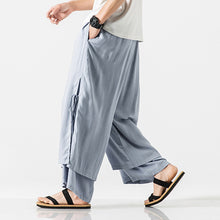 Load image into Gallery viewer, Japanese Style Cotton and Linen Side Strap Two-piece Culottes
