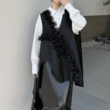Load image into Gallery viewer, Ruffled Irregular V-neck Vest
