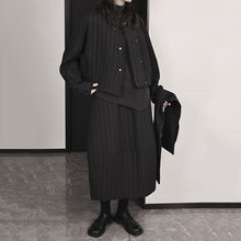 Load image into Gallery viewer, Winter French Striped Straight Cotton Skirt
