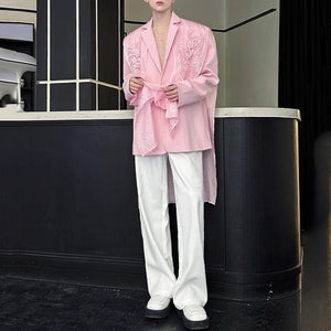 Embroidered Tulle Loose Suit Jacket