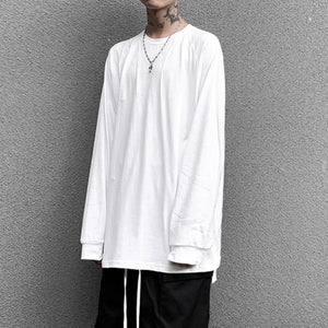 Mid-length Loose Split Hem Bottoming Shirt