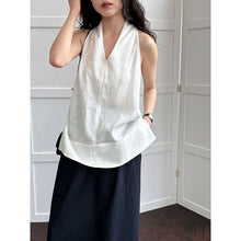 Load image into Gallery viewer, Women's Linen V-Neck Halter Camisole
