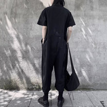 Load image into Gallery viewer, Women&#39;s Summer Black Loose Jumpsuit
