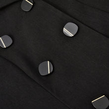 Load image into Gallery viewer, Black Slim Pleated Suit Dress
