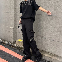 Load image into Gallery viewer, American Deconstructed Zippered Straight-leg Trousers
