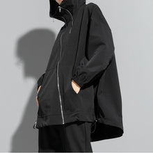 Load image into Gallery viewer, Diagonal Zip Hooded Jacket
