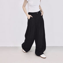 Load image into Gallery viewer, High-waisted Wide-leg Casual Curved Trousers
