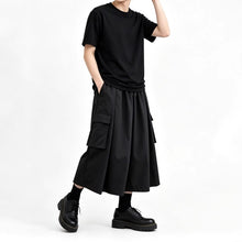Load image into Gallery viewer, High-Waisted Pockets Wide-Leg Skirt-Pants

