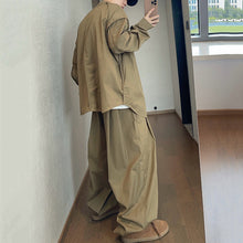 Load image into Gallery viewer, Retro Pleated Lantern Cuff Overalls
