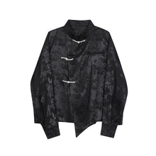 Load image into Gallery viewer, Jacquard Stand Collar Long Sleeve Shirt
