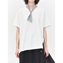Load image into Gallery viewer, Raglan-sleeve T-shirt with An Irregular Hem

