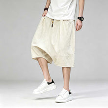 Load image into Gallery viewer, Linen Loose-fitting Low-rise Baggy Casual Shorts
