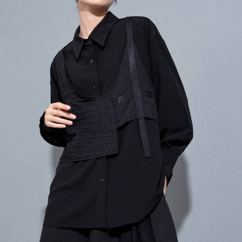 Fake Two-piece Loose Casual Shirt