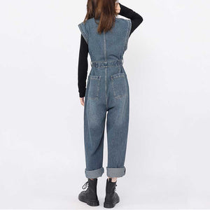 Vintage Sleeveless Cargo Jumpsuit