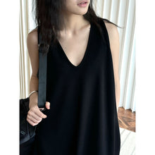 Load image into Gallery viewer, Women's Deep V Neck Asymmetric Curved Balloon Dress
