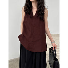 Load image into Gallery viewer, Women's Linen V-Neck Halter Camisole
