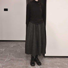 Load image into Gallery viewer, Women's Plaid Drawstring Midi Skirt
