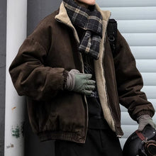 Load image into Gallery viewer, Japanese Retro Style Lamb Wool Cotton Coat
