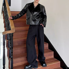 Load image into Gallery viewer, Faux Fur Collarless Leather Jacket
