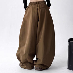 High-waisted Casual Wide-leg Pants