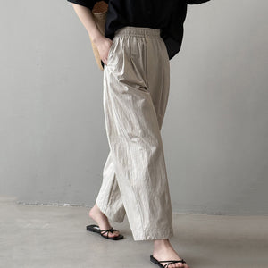 High Waist Straight Loose Casual Wide Leg Pants