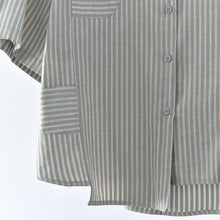 Load image into Gallery viewer, Women's Casual Retro Striped Short-sleeved Shirt

