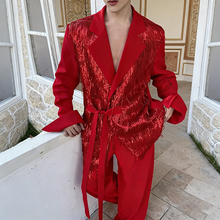 Load image into Gallery viewer, Stage Party Tassel Sequined Blazer
