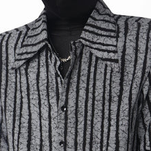 Load image into Gallery viewer, Structured-shoulder Striped Long-sleeve Shirt
