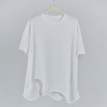 Load image into Gallery viewer, Irregular Wavy Hem Loose Pullover T-shirt
