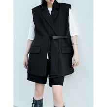Load image into Gallery viewer, Womens Large Pocket Dropped Shoulder Sleeveless Blazer Vest
