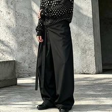 Load image into Gallery viewer, Lace-up A-line Straight Leg Thickened Loose Casual Pants
